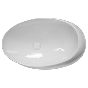 Lavoar pe blat, Fluminia, Egg Maxi, oval, 66 x 46 cm, alb - Img 3