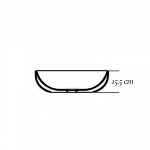 Lavoar pe blat Fluminia, Ibiza Grande New, alb, 46.5 x 46.5 cm - Img 3