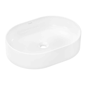 Lavoar pe blat Hansgrohe Xuniva Q, oval, 50 x 40 cm, alb