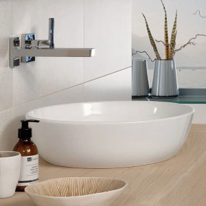 Lavoar pe blat Villeroy & Boch, Artis, rotund, 43 cm, alb, Titanceram - Img 4