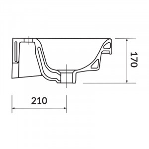Lavoar slim pentru mobilier, Cersanit, Moduo, 60 x 38 cm, alb - Img 5