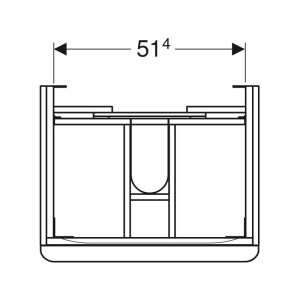 Mobilier pentru lavoar, Geberit, Smyle Square, 60 cm, lava mat - Img 2