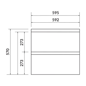 Mobilier suspendat Cersanit, Moduo Slim, pentru lavoar incastrabil, 60 cm, alb - Img 2
