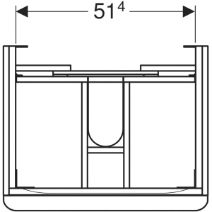 Mobilier suspendat Geberit, Smyle Square, pentru lavoar de 60 cm, alb - Img 5
