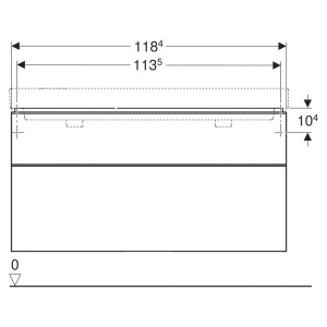 Mobilier suspendat, Geberit, Smyle Square, pentru lavoar dublu, 120 cm, nuc american hickory - Img 3