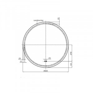 Oglinda Fluminia, Ando 80, rotunda, iluminare LED - Img 2