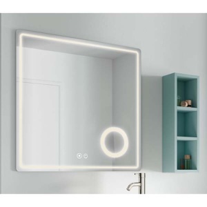 Oglinda, Fluminia, Cleopatra-80, patrata, cu iluminare LED si lupa cosmetica - Img 2