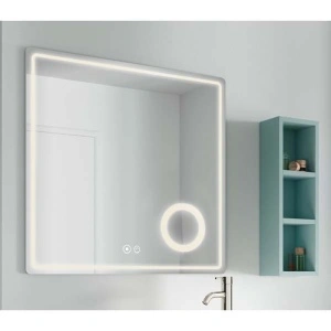 Oglinda, Fluminia, Cleopatra-80, patrata, cu iluminare LED si lupa cosmetica - Img 2