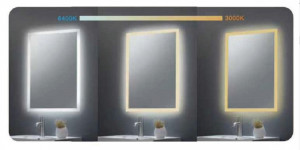 Oglinda Fluminia, Rodin 90, dreptunghiulara, cu LED, 3 culori, dezaburire, 90 cm - Img 5