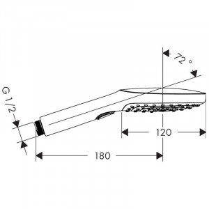 Para de dus, Hansgrohe, Raindance Select E 120, 3 jeturi, bronz periat - Img 3