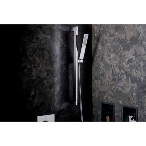 Pară de duș tip baton Hansgrohe Pulsify E 100, 1 jet PowderRain EcoSmart, crom - Img 6
