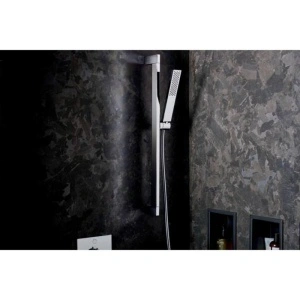 Pară de duș tip baton Hansgrohe Pulsify E 100, 1 jet PowderRain EcoSmart, crom - Img 6