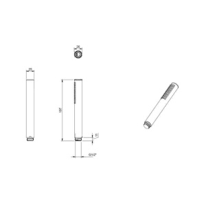 Pară de duș Villeroy&Boch, Verve, tip baton, 1 jet, brushed nickel - Img 4