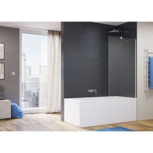 Paravan pentru cadă Ronal, Easy, fix 70 x 150 cm, profil crom - Img 3