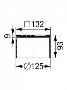 Piesa superioara de montaj Kessel , Ø132, SYSTEM 125, gratar otel inox, pentru corp sifon - Img 2