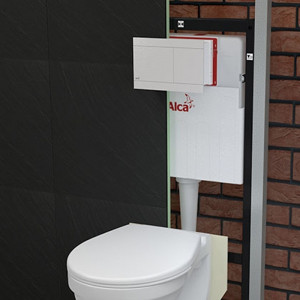 Rezervor wc incastrat AlcaDrain, Basicmodul, pentru montare in zidarie, pentru wc stativ - Img 6
