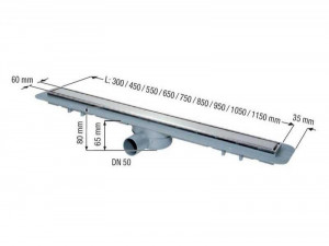 Rigola dus Kessel, LINEARIS COMPACT 75 cm, cu corp sifon integrat - Img 2