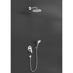 Set dus Hansgrohe, Crometta S, baterie dus incastrata, crom - Img 4