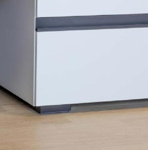 Set mobilier stativ cu lavoar Kolpasan, Harmony 100 cm, 3 sertare, dark oak - Img 5