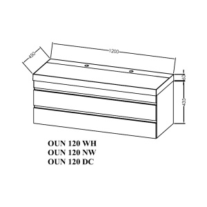 Set mobilier suspendat si lavoar, Kolpasan, Naomi, 120 cm, alb - Img 4