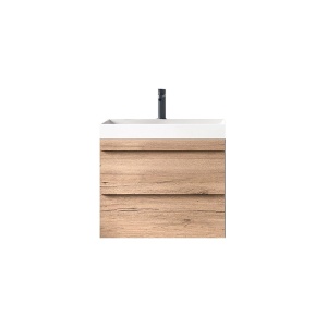 Set mobilier suspendat si lavoar, Kolpasan, Naomi, 50 cm, natural wood