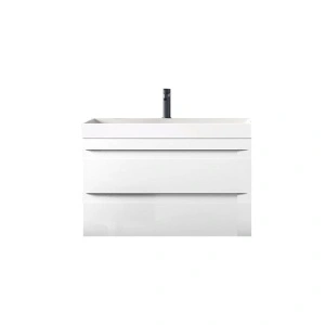 Set mobilier suspendat si lavoar, Kolpasan, Naomi, 70 cm, alb