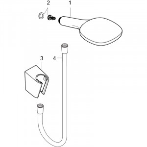 Set para si suport dus Hansgrohe, Raindance Select E, furtun de 160 cm, crom - Img 4