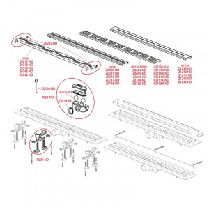 Set rigola pentru dus cu capac AlcaDrain APZ10 Simple 55 cm - Img 3