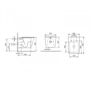 Set vas WC suspendat, Fluminia, Paris, rimless, cu capac quick release si soft close, alb - Img 2