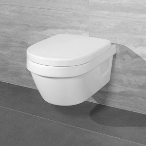 Set vas WC suspendat Villeroy & Boch, Architectura, COMPACT, Direct Flush, cu capac Soft Close, Quick release, alb - Img 5