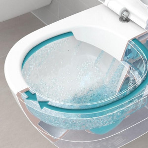 Set vas WC suspendat Villeroy & Boch, Avento, direct flush, cu capac slim, soft close, quick release, alb - Img 2