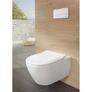 Set vas WC suspendat, Villeroy & Boch, Subway 2.0, cu capac SoftClose si QuickRelease, CeramicPlus, alb alpin - Img 4