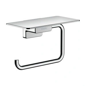 Suport hartie igienica, Hansgrohe, AddStories, cu polita, crom