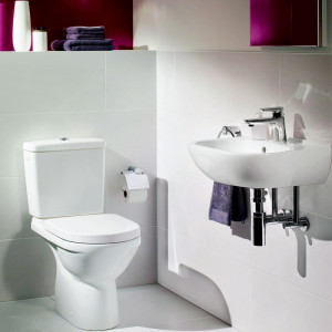 Vas WC monobloc stativ Villeroy & Boch, O.Novo, rotund, direct flush, alb alpin - Img 4