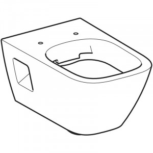 Vas WC suspendat Geberit, Selnova Square, forma partial inchisa, rimfree, alb - Img 3