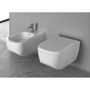 Vas WC suspendat Hatria, Next, pure rim, alb - Img 2