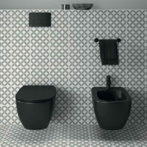 Vas WC suspendat Ideal Standard, Tesi, cu spalare Aquablade, negru mat - Img 5