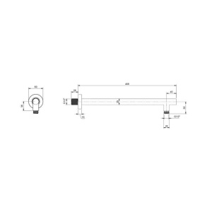 Bară de duș Villeroy&Boch, Universal Showers, 40 cm, negru mat - Img 4