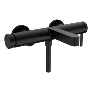 Baterie cada - dus, Hansgrohe, Finoris, montaj aparent, negru mat