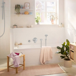 Baterie cada-dus Hansgrohe, Rebris S, cu montaj incastrat, crom - Img 2