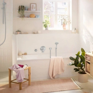 Baterie cada-dus Hansgrohe, Rebris S, cu montaj incastrat, crom - Img 2