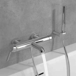 Baterie cadă-duș Villeroy&Boch, Skyla, cu montaj pe perete, crom - Img 2