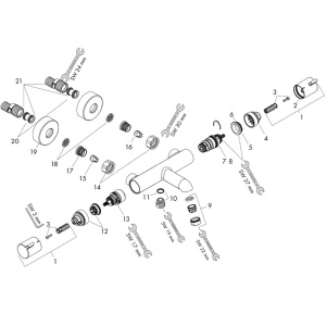 Baterie cada termostatata, Hansgrohe, Ecostat Comfort, Negru mat - Img 4