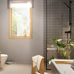 Baterie dus Hansgrohe, Rebris E, negru mat - Img 3