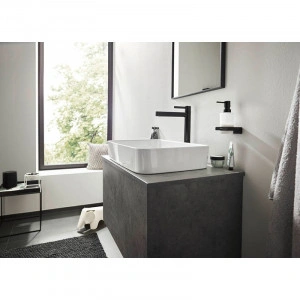 Baterie inalta de lavoar, Hansgrohe, Finoris 260, cu ventil, negru mat - Img 6