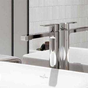 Baterie inalta pentru lavoar Villeroy&Boch, Architectura 277, cu ventil click clack, crom - Img 4