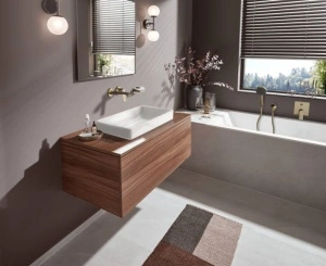 Baterie încastrată pentru lavoar Hansgrohe, Vivenis, pipă 19.2 cm, bronz mat - Img 2