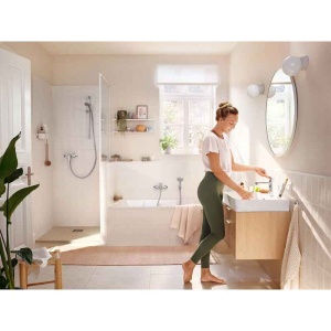 Baterie lavoar Hansgrohe Rebris E 80 CoolStart, fără ventil, crom - Img 2