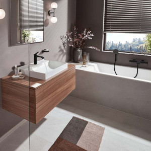 Baterie lavoar, Hansgrohe, Vivenis 110, cu ventil, negru mat - Img 6