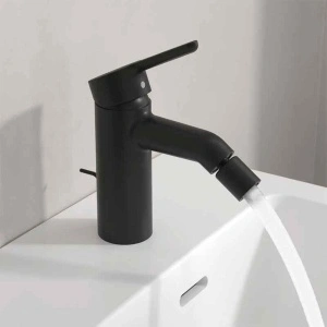 Baterie pentru bideu Villeroy&Boch, Skyla, cu ventil cu tijă, negru mat - Img 3